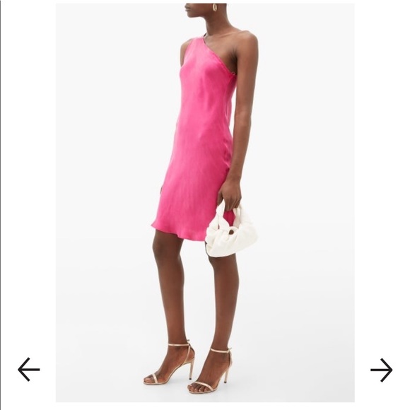 WORME Dresses & Skirts - Pink one shoulder mini dress by WORME 100% silk